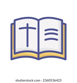 Bible The Everlasting Word Filled Outline Icon