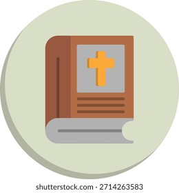 Icono de estilo de círculo plano de la Biblia