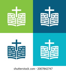 Biblia Plana cuatro colores mínimo conjunto de iconos