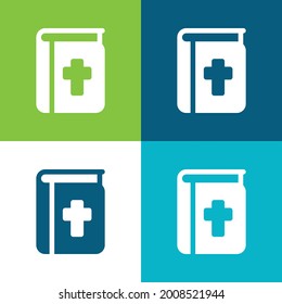 Bibione Vier-Farben-Minimal-Icon-Set flachen