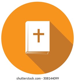 bible flat icon with long shadow