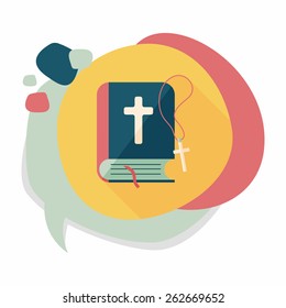 bible flat icon with long shadow,eps10