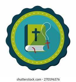 bible flat icon with long shadow,eps10