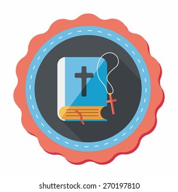 bible flat icon with long shadow,eps10