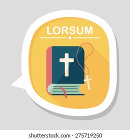 bible flat icon with long shadow,eps10