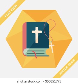 bible flat icon with long shadow,eps10