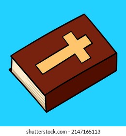 Bible hand drawn cartoon illustration