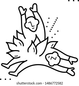 Bible Hell: Souls of Men and Flames icon in outline style