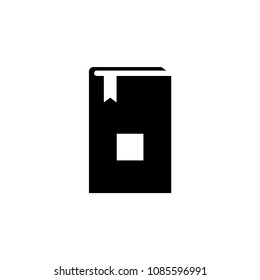 Bible Holy Book. Flat Vector Icon. Simple black symbol on white background