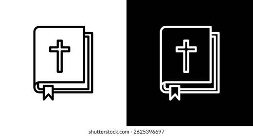 Bible icon concept stroke on white background