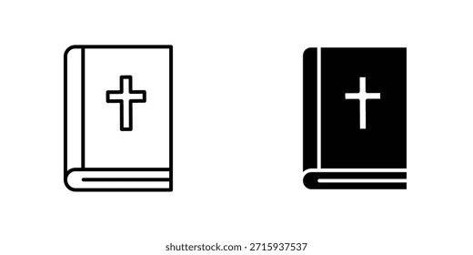 Bible icon design collection. Vector sign and symbol for UI designs