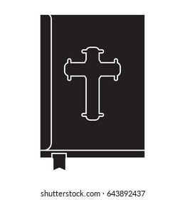 bible icon flat black