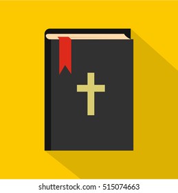 Bible icon. Flat illustration of bible vector icon for web