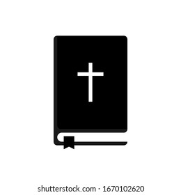 Bible icon flat style. Word of God