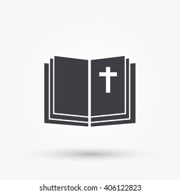 Bible icon Flat vector illustration  on white background Icon design