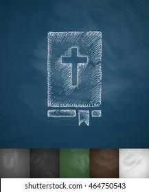 Bible Icon. Hand Drawn Vector Illustration