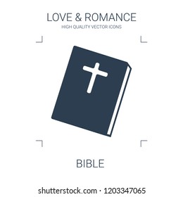 bible icon. high quality filled bible icon on white background. from love romance collection flat trendy vector bible symbol. use for web and mobile
