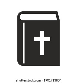 Bible icon. Holy book. Vector icon isolated on white background.