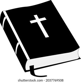 bible icon, isolated book vector