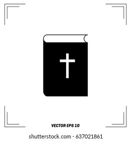 bible Icon isolated on background. Modern flat pictogram, business, marketing, internet concept. Trendy Simple vector symbol for web site design or button to mobile app. Logo illustration