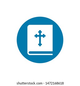 Bible icon isolated on white background. Simple vector illustration for graphic and web design.