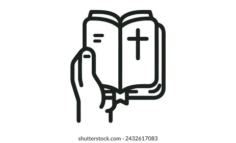 Bible icon isolated on white background