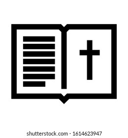 bible icon isolated sign symbol vector illustration - high quality black style vector icons
