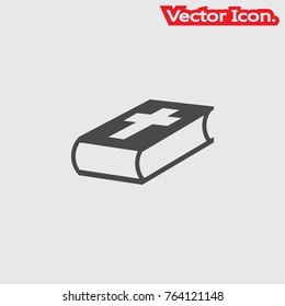 Bible icon isolated sign symbol and flat style for app, web and digital design. Vector illustration.