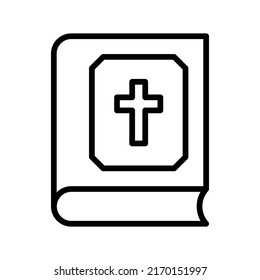 Bible Icon Line Art Style Design Stock Vector (Royalty Free) 2170151997 ...