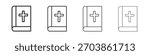 Bible icon linear vector icon in a editable style.