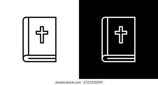 Elemento do logotipo do ícone da Bíblia. Ilustração vetorial. EPS10