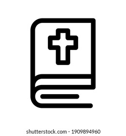 bible icon or logo isolated sign symbol vector illustration - high quality black style vector icons
