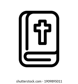 bible icon or logo isolated sign symbol vector illustration - high quality black style vector icons

