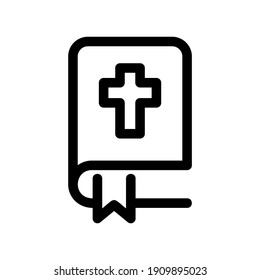 bible icon or logo isolated sign symbol vector illustration - high quality black style vector icons
