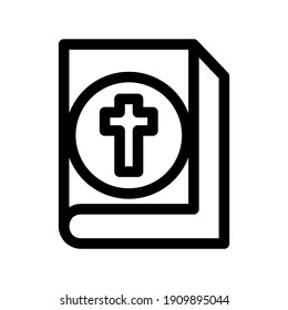 bible icon or logo isolated sign symbol vector illustration - high quality black style vector icons
