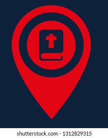bible icon and map pin. logo concept. Designed for your web site design, logo, app, UI