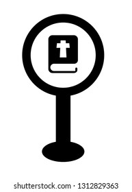 bible icon and map pin. logo concept. Designed for your web site design, logo, app, UI