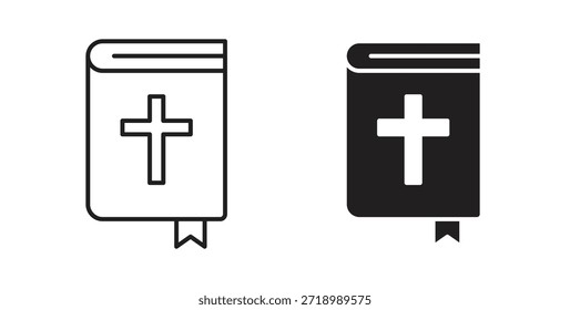 Bible icon for mobile app, editable designs