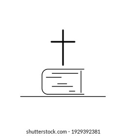 Icono de la Biblia sobre fondo blanco