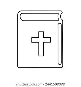 Bibelsymbol auf weißem Hintergrund, Vektorgrafik