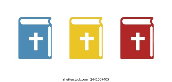 Bible icon on a white background, vector illustration