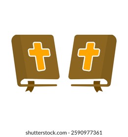 bible icon on white background, vector illustration