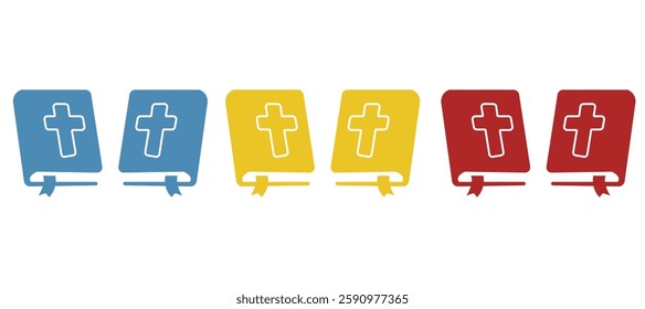 bible icon on white background, vector illustration