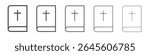 Bible icon outline ilustration vector symbol