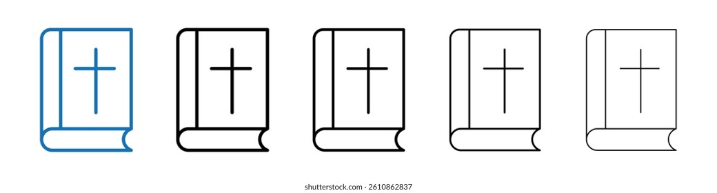 Bible icon Outline vector logo for web ui