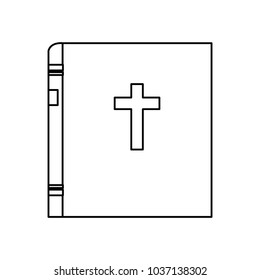 bible icon over white background, vector illutration