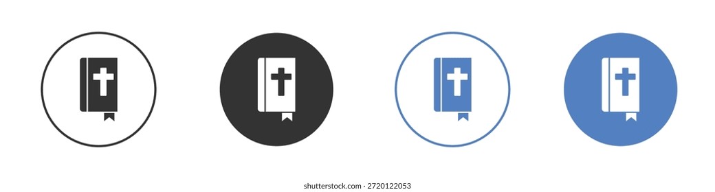 Conjunto de pictogramas de iconos de la Biblia. Diseños de iconos de Vector