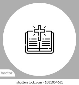 Bible icon sign vector,Symbol, logo illustration for web and mobile