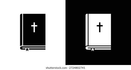 Bible icon silhouette vector flat illustration design pack.
