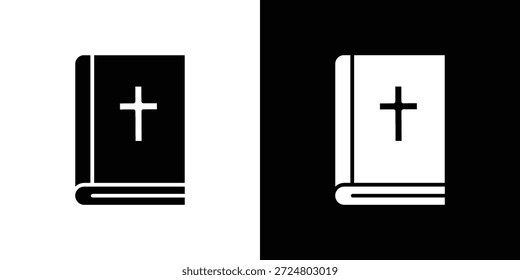 Bible icon silhouette vector flat illustration design pack.